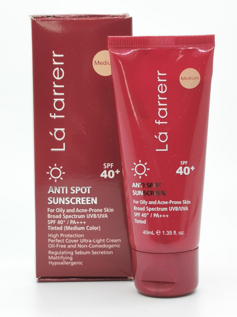 کرم ضد آفتاب و ضد لک رنگی لافارر مخصوص پوست های چرب و آکنه دار