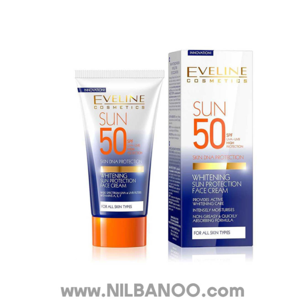 ضد آفتاب روشن کننده انواع پوست اولاین Eveline Sun Care Cream Spf 50
