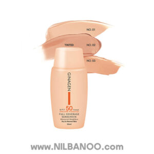 ضدآفتاب رنگی SPF50 ژیناژن مناسب پوست خشک و نرمال شماره 01