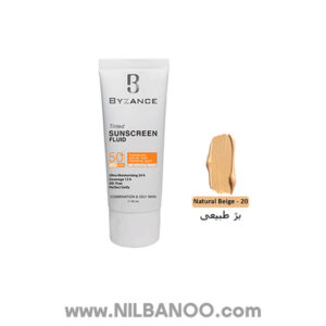 کرم ضدآفتاب رنگی SPF50 بیزانس مناسب پوست چرب و مختلط شماره 20