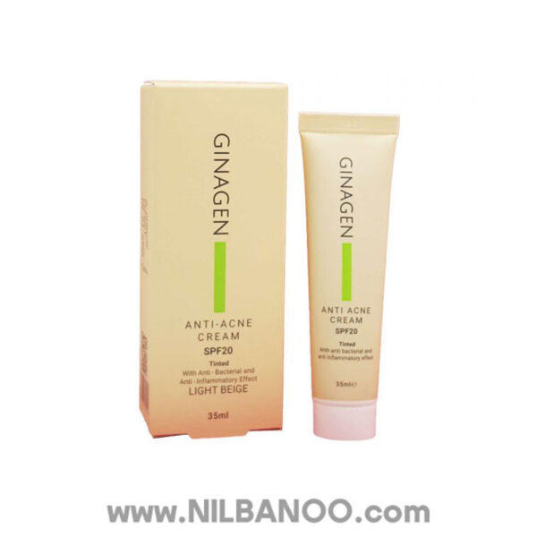 کرم ضد جوش رنگی SPF20 ژیناژن رنگ لایت بژ