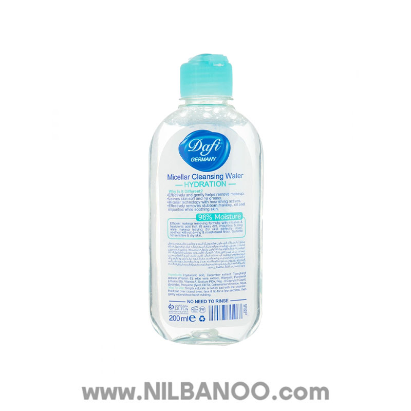 میسلارواتر دافی مناسب پوست خشک تا نرمال