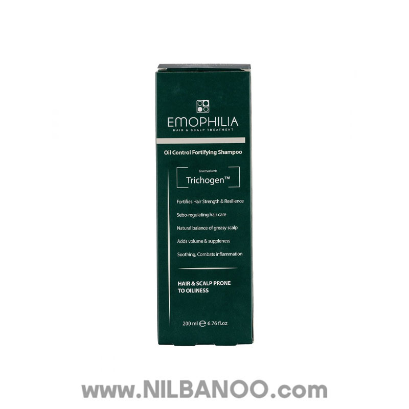 Emophilia Oil Control Fortifying Shampoo 200 ml-3 شامپو تیوپی ضد ریزش اموفیلیا مناسب موی چرب