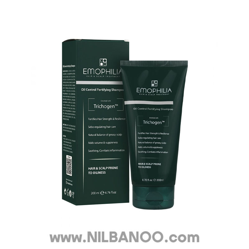 Emophilia Oil Control Fortifying Shampoo 200 ml شامپو تیوپی ضد ریزش اموفیلیا مناسب موی چرب